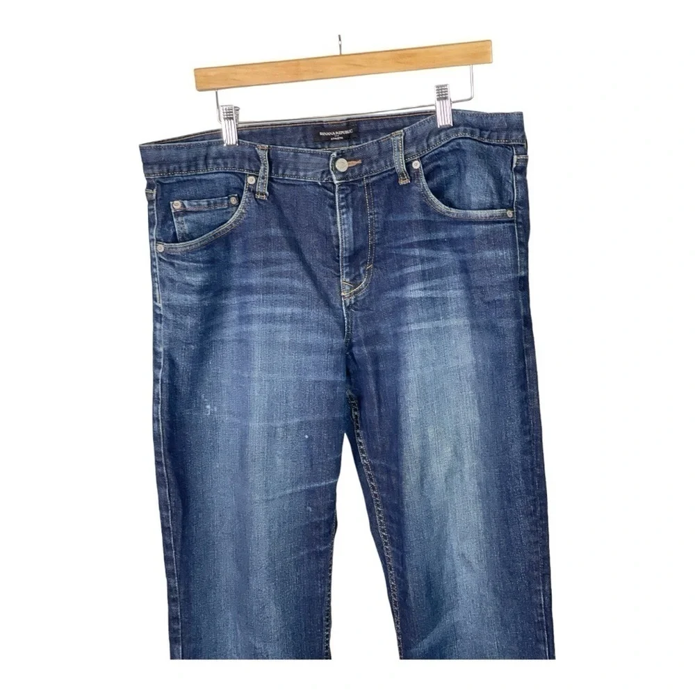 Banana Republic Factory Mens athletic fit Jeans Dark Wash - Picture 3 of 9